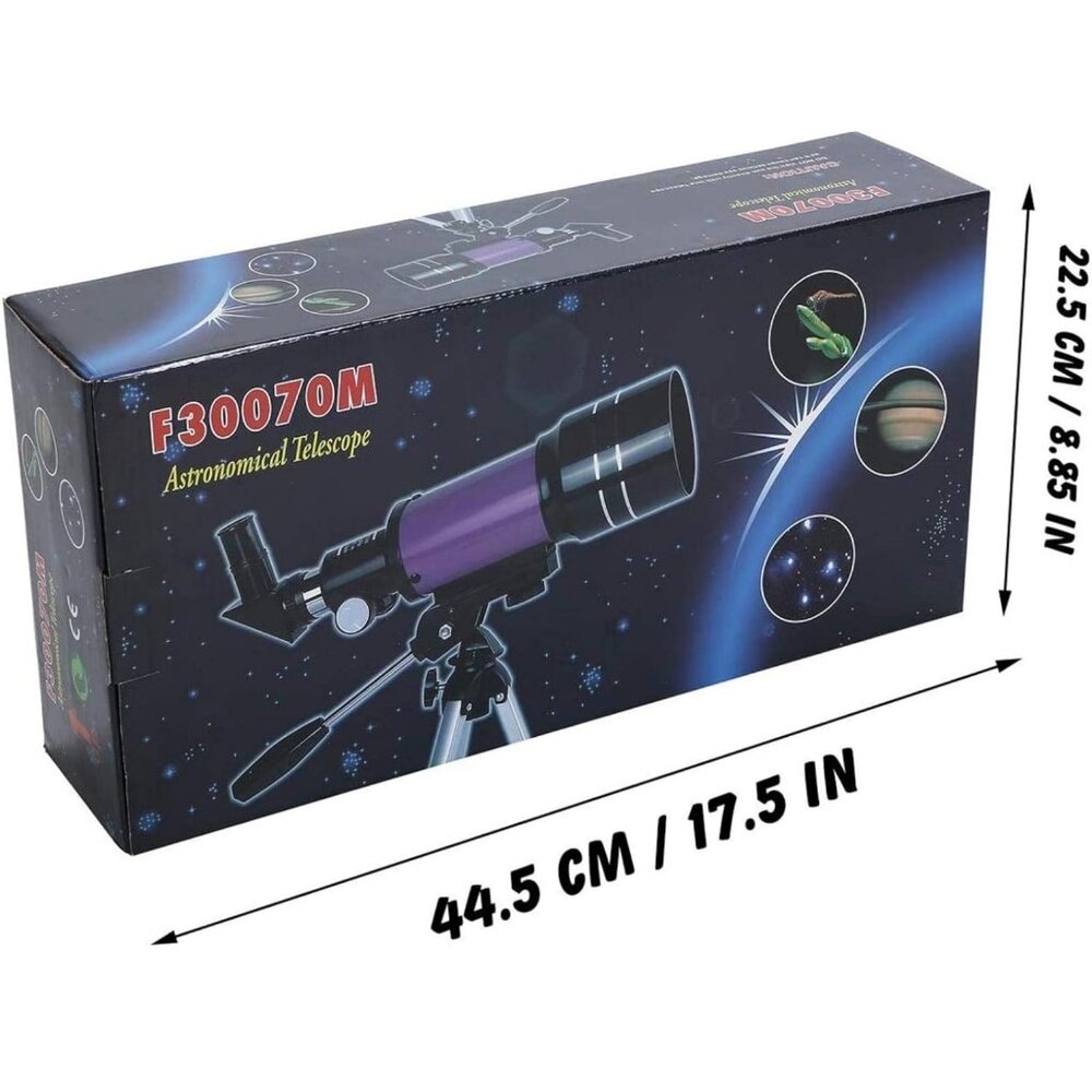 PROFESSIONAL F30070M ASTRONOMICAL TELESCOPE WITH TRIPOD BLUE EDUCATIONAL